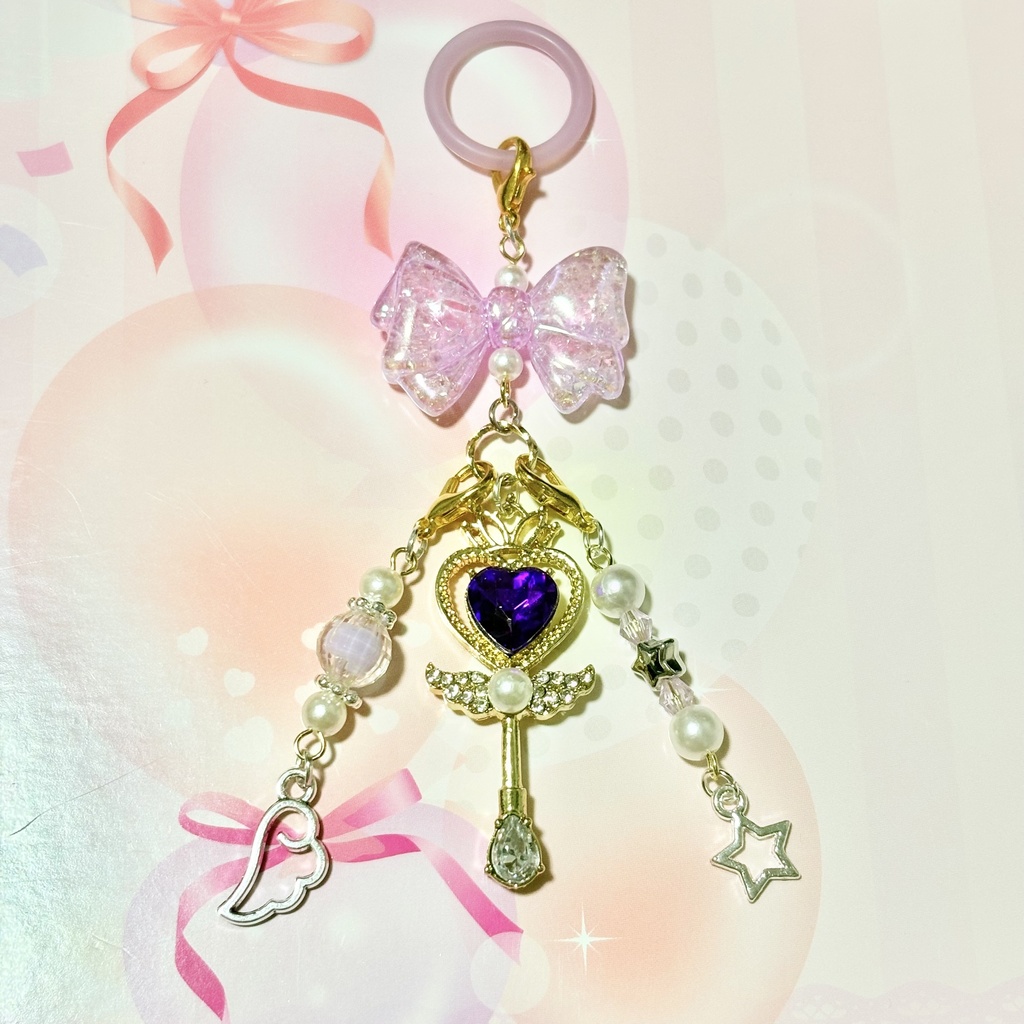 【ハンドメイド品】超カワ‼︎アルティメットエンジェル⭐︎魔法少女のめじるし パープル