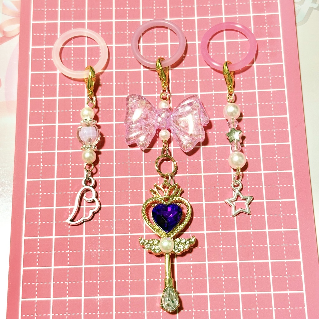 【ハンドメイド品】超カワ‼︎アルティメットエンジェル⭐︎魔法少女のめじるし パープル