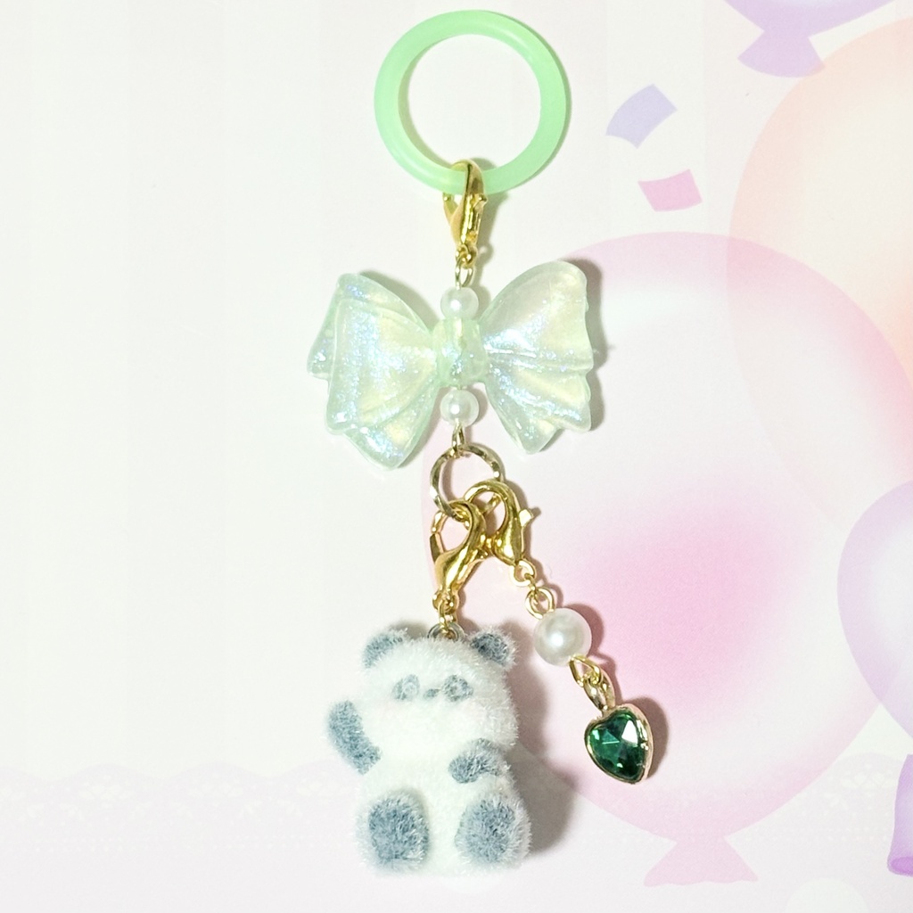 【ハンドメイド品】きゃわ〜!なパンダちゃんのめじるしアクセ