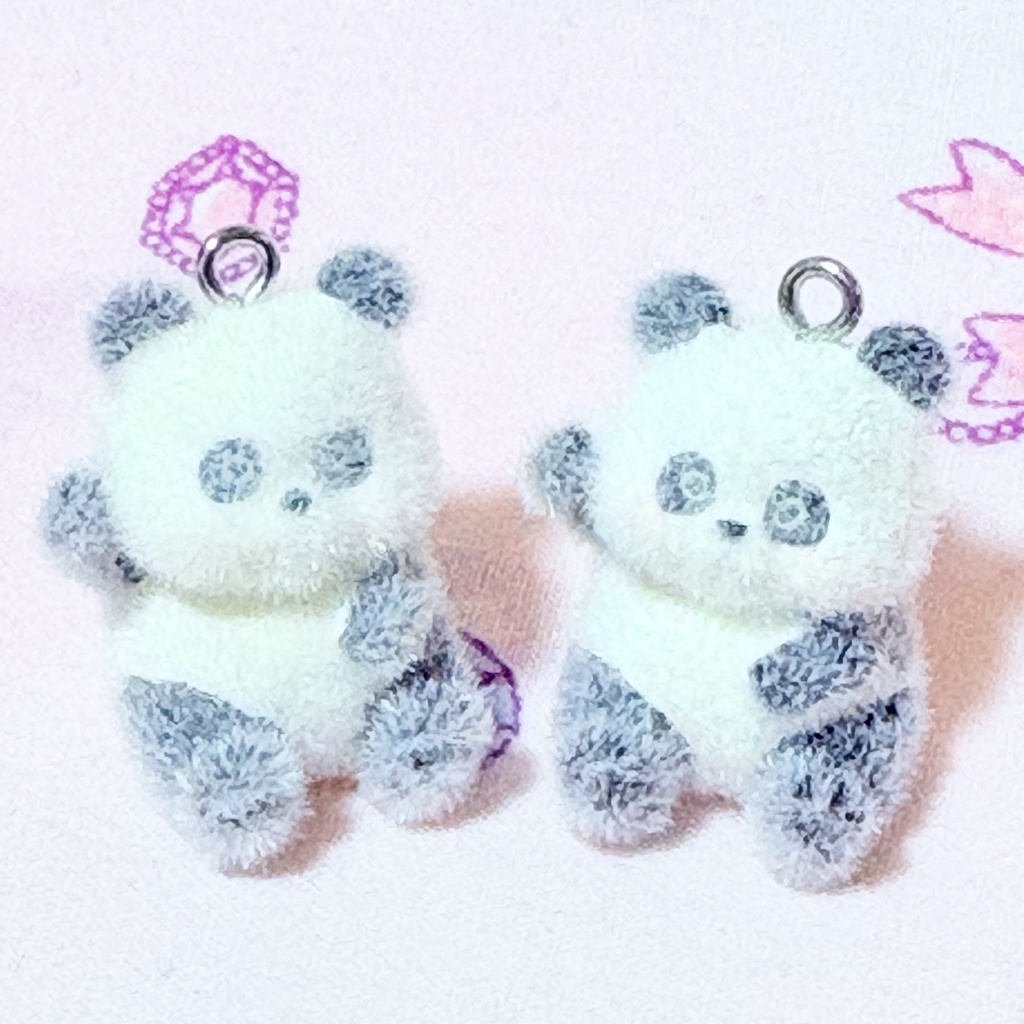 【ハンドメイド品】きゃわ〜!なパンダちゃんのめじるしアクセ