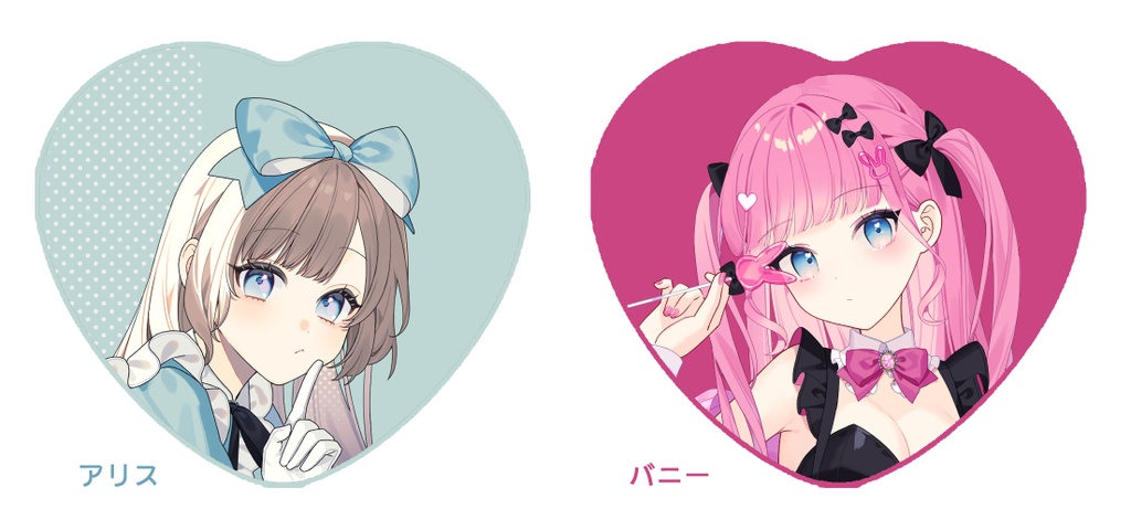 ハート缶バッジ