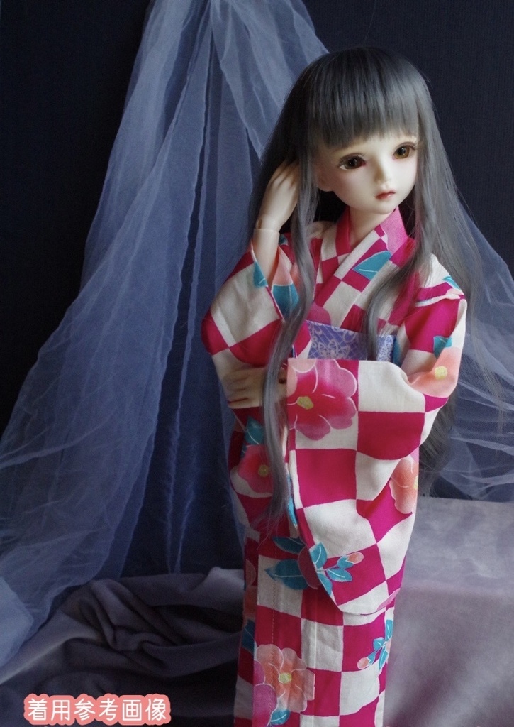 【SDMサイズ】片身替り着物【ドール用】