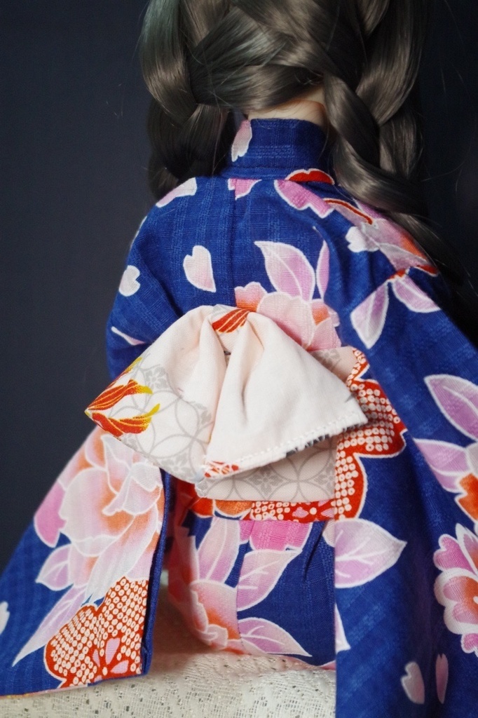 【SDMサイズ】藍桜の浴衣【ドール用】