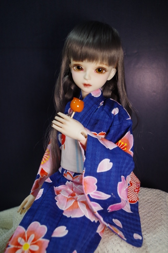 【SDMサイズ】藍桜の浴衣【ドール用】