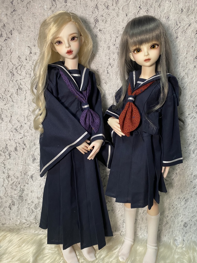 【SDMサイズ】和せぇらぁセットアップ(冬服ver.)【ドール用】