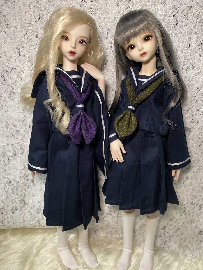 【SDMサイズ】和せぇらぁセットアップ(冬服ver.)【ドール用】