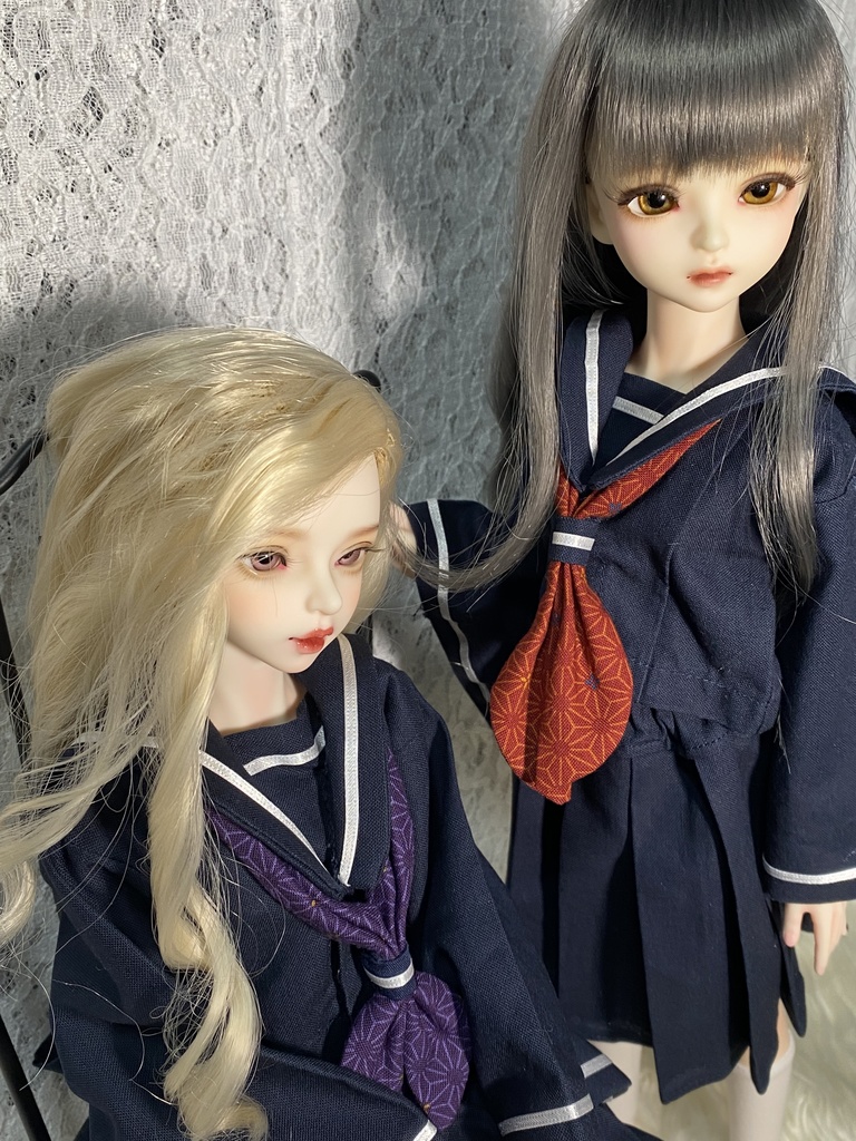 【SDMサイズ】和せぇらぁセットアップ(冬服ver.)【ドール用】