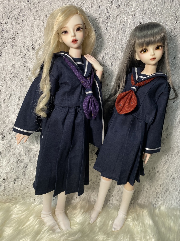 【SDMサイズ】和せぇらぁセットアップ(冬服ver.)【ドール用】