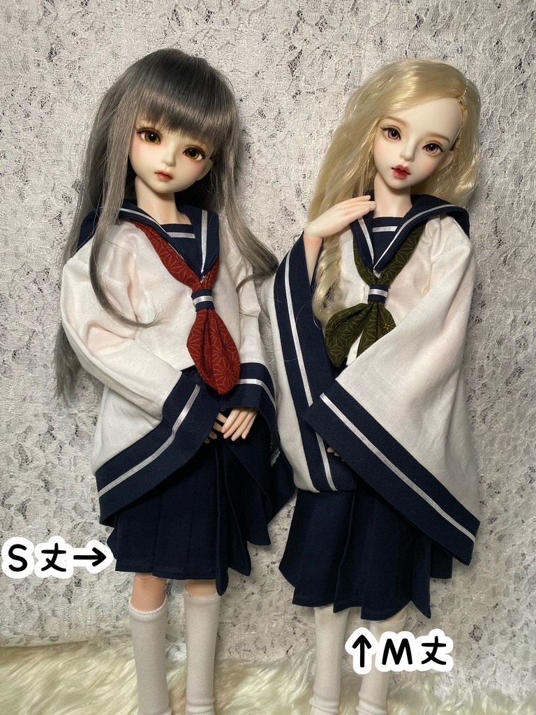 【SDMサイズ】和せぇらぁセットアップ(夏服ver.)【ドール用】