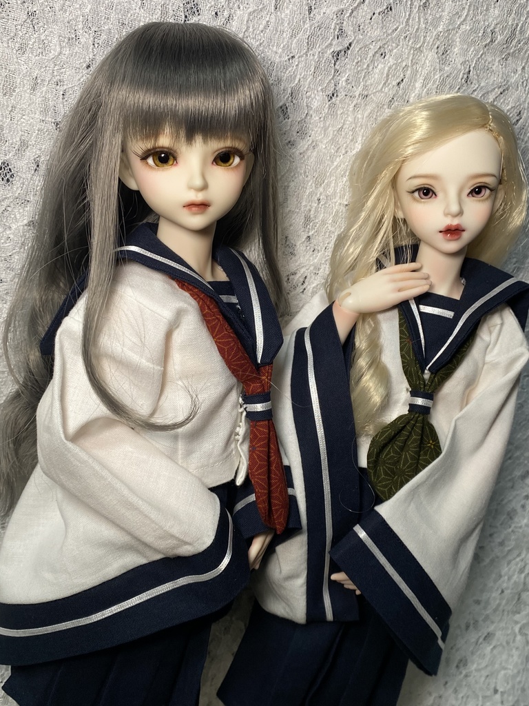 【SDMサイズ】和せぇらぁセットアップ(夏服ver.)【ドール用】