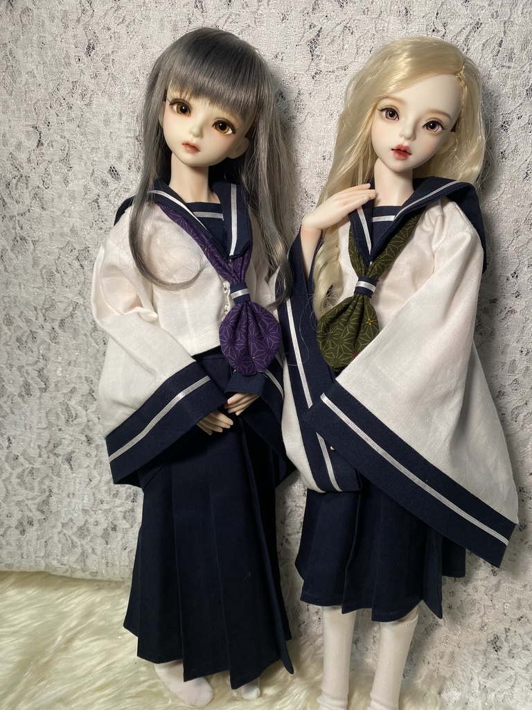 【SDMサイズ】和せぇらぁセットアップ(夏服ver.)【ドール用】