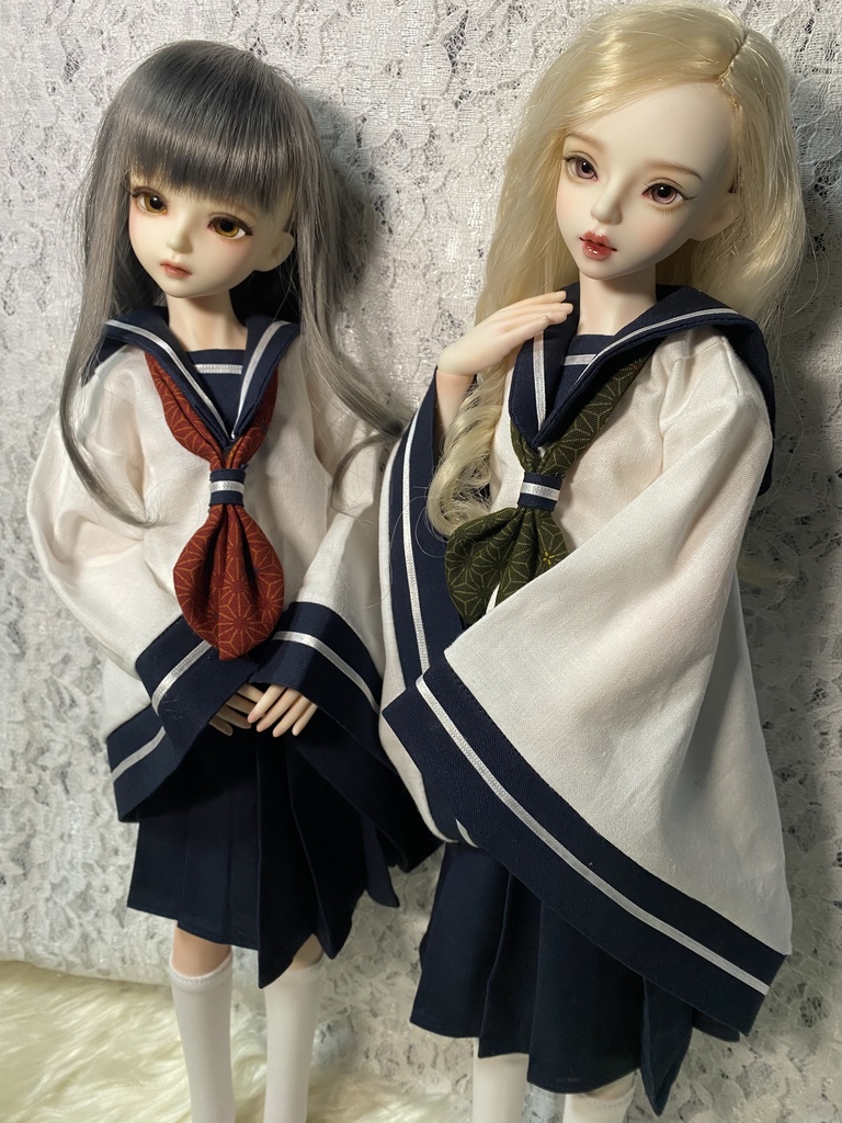 【SDMサイズ】和せぇらぁセットアップ(夏服ver.)【ドール用】