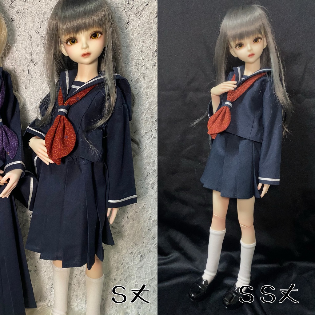 【SDMサイズ】和せぇらぁセットアップ(夏服ver.)【ドール用】