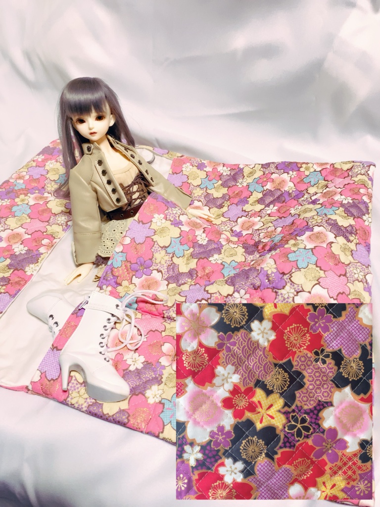 40cmドール用 和柄のおくるみ②