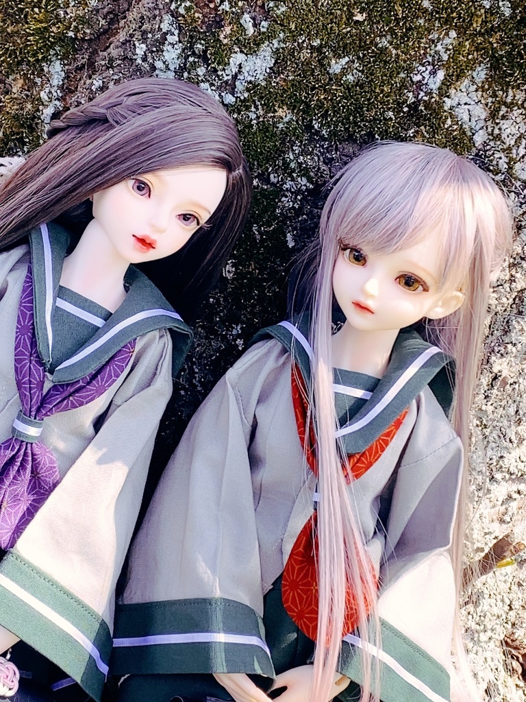 【SDMサイズ】和せぇらぁセットアップ(深緑ver.)【ドール用】