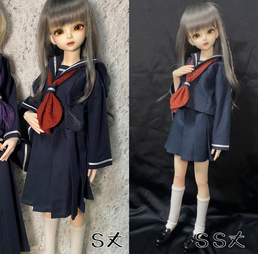 【SDMサイズ】和せぇらぁセットアップ(柏餅ver.)【ドール用】