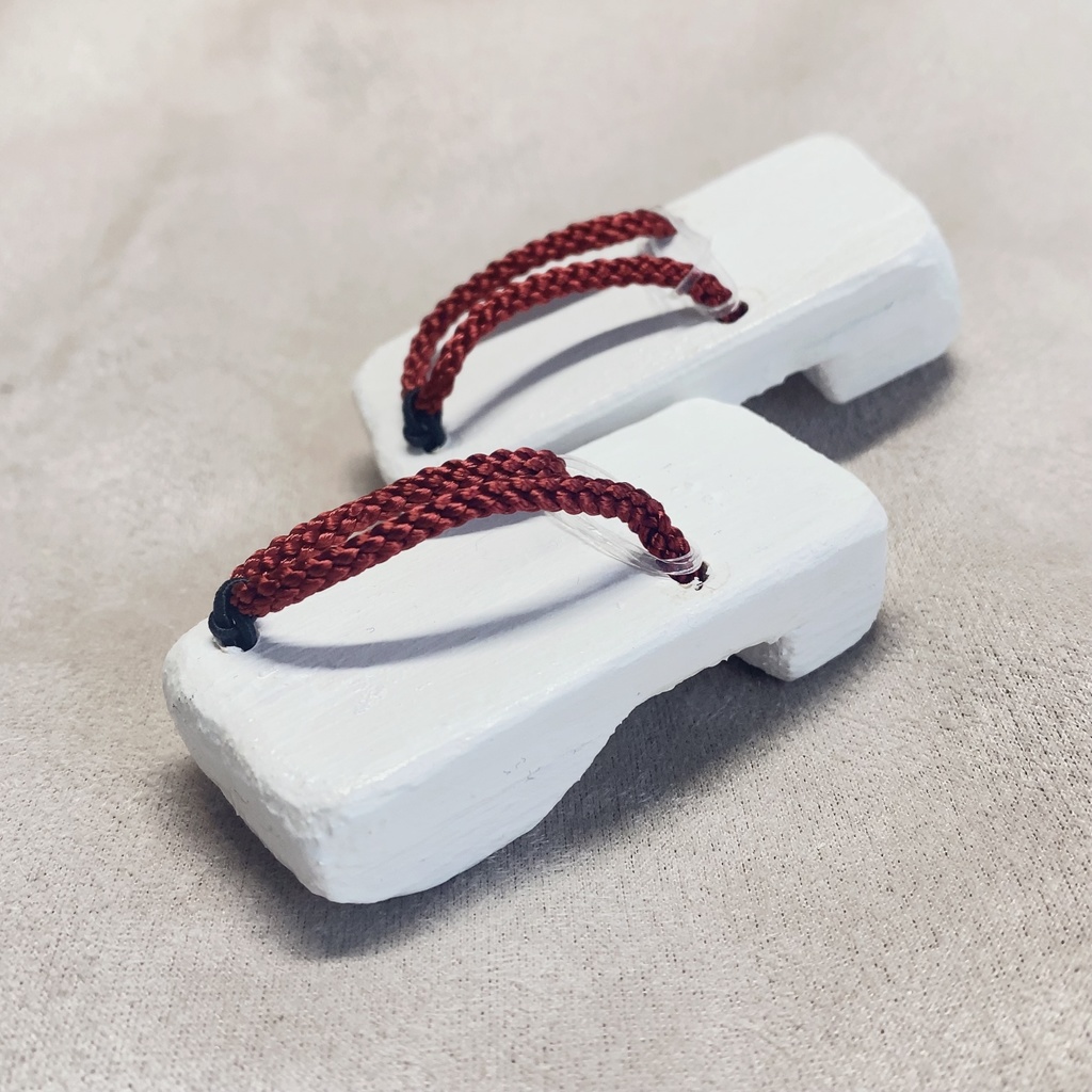 【SDM・MDDサイズ】下駄足じゃなくても履ける下駄(シロ)【ドール用】