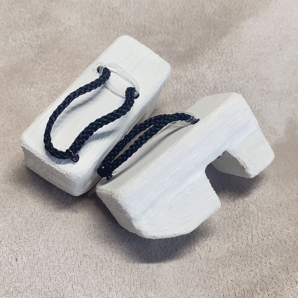 【SDM・MDDサイズ】下駄足じゃなくても履ける下駄(シロ)【ドール用】