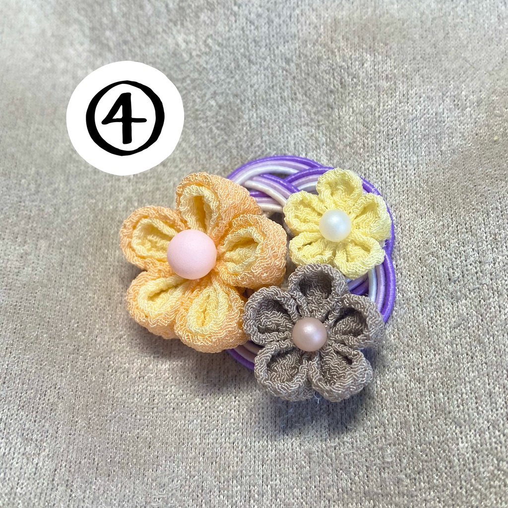 【7〜8インチ推奨】つまみ細工の髪飾り【ドール用】