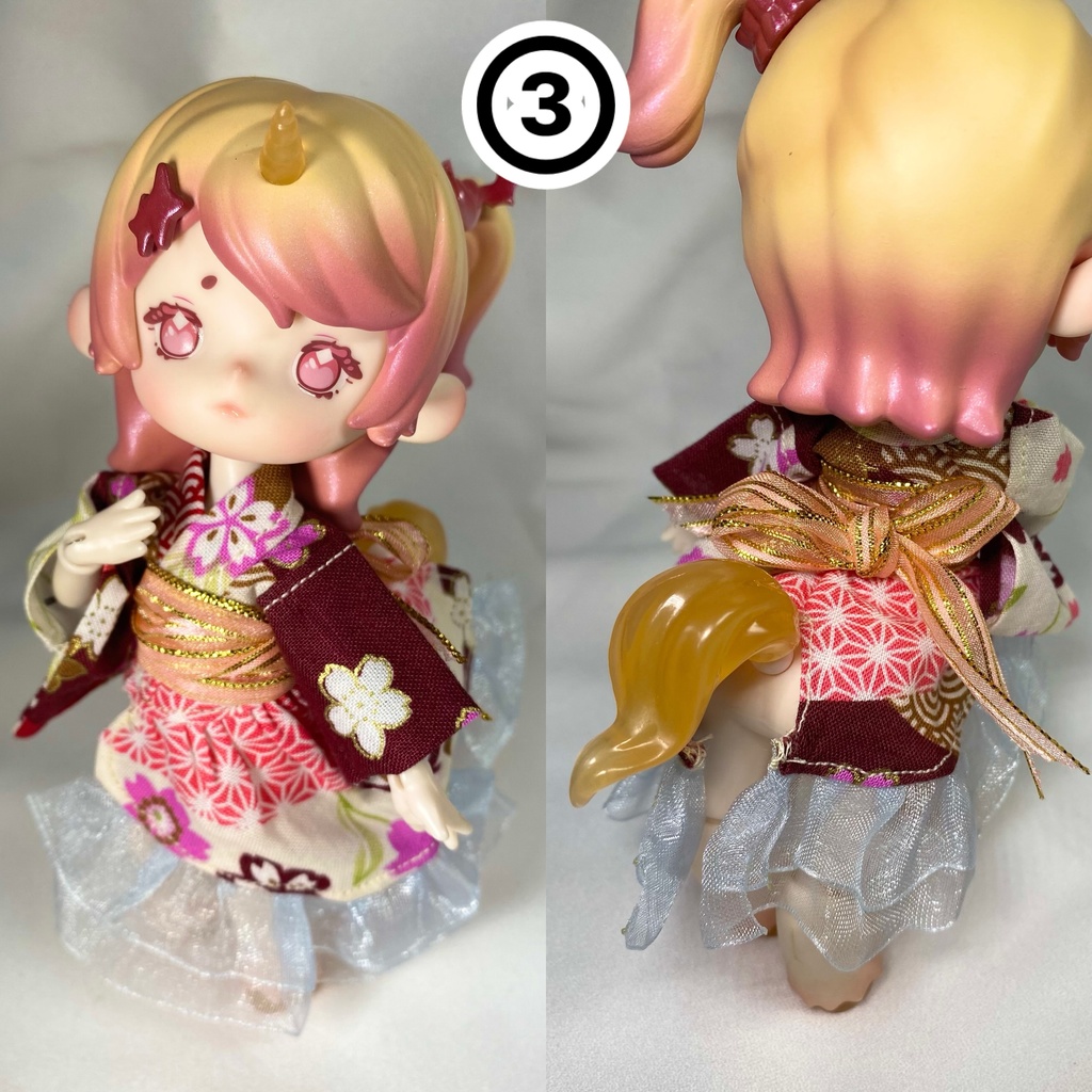 お茶会ANTU(アンティーユ)向け 浴衣ドレス【ドール用】