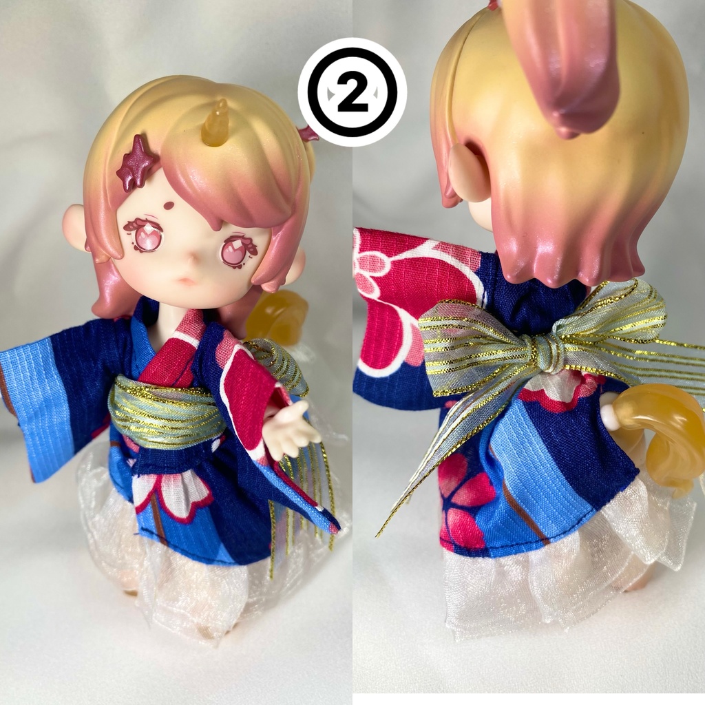 お茶会ANTU(アンティーユ)向け 浴衣ドレス【ドール用】