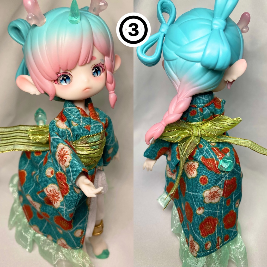 鹿ANTU(アンティーユ)用 浴衣ドレスセット【ドール用】