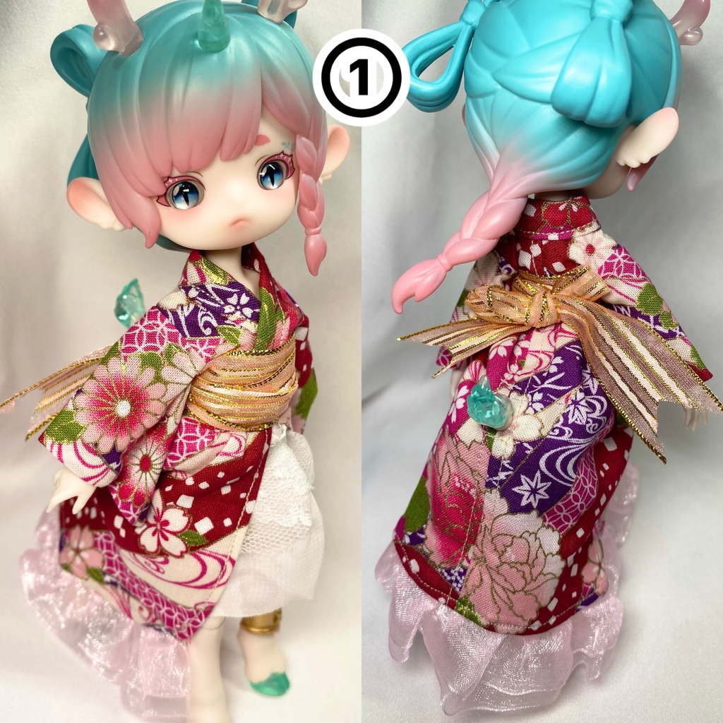 鹿ANTU(アンティーユ)用 浴衣ドレスセット【ドール用】