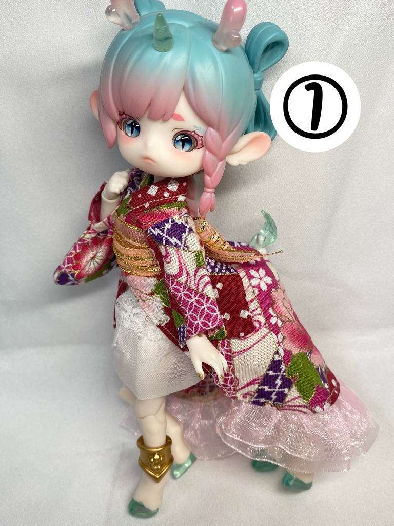 鹿ANTU(アンティーユ)用 浴衣ドレスセット【ドール用】