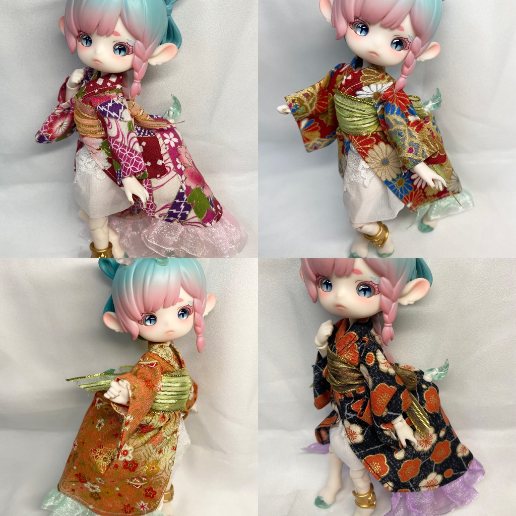 鹿ANTU(アンティーユ)用 浴衣ドレスセット【ドール用】