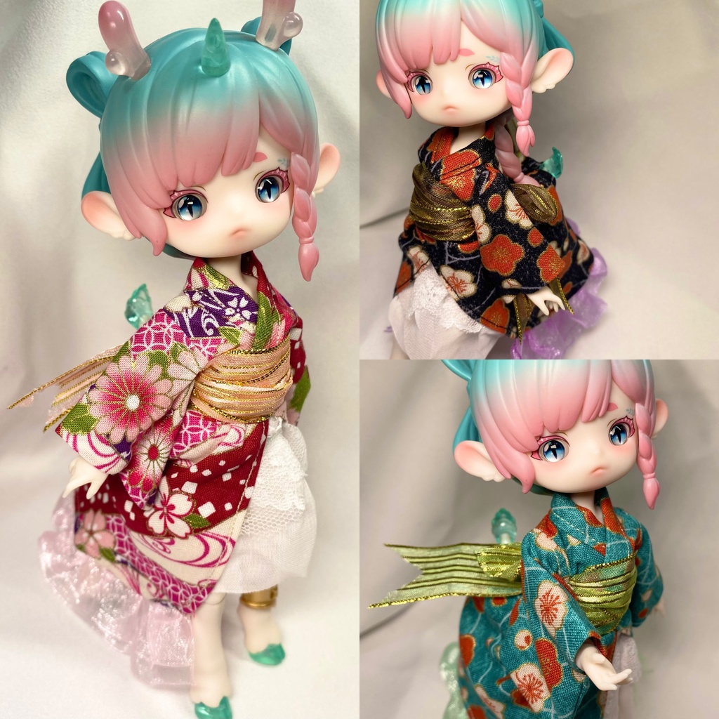 鹿ANTU(アンティーユ)用 浴衣ドレスセット【ドール用】