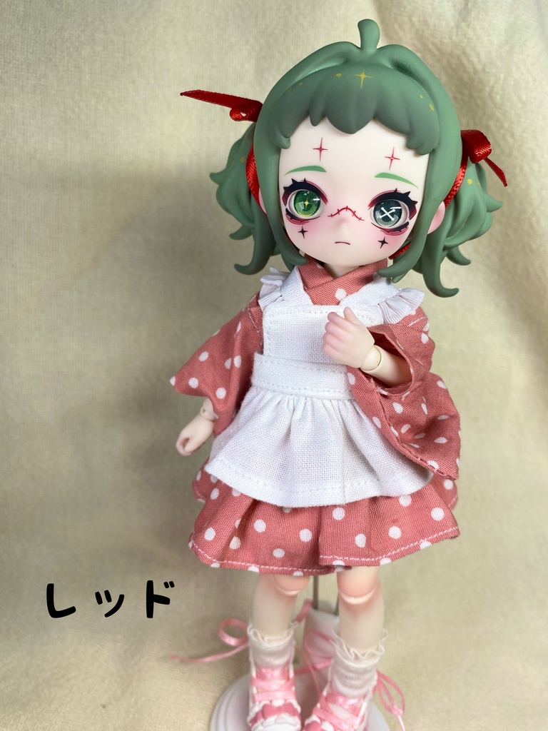 【ドール用】浴衣エプロンドレスセット【1/12サイズ】