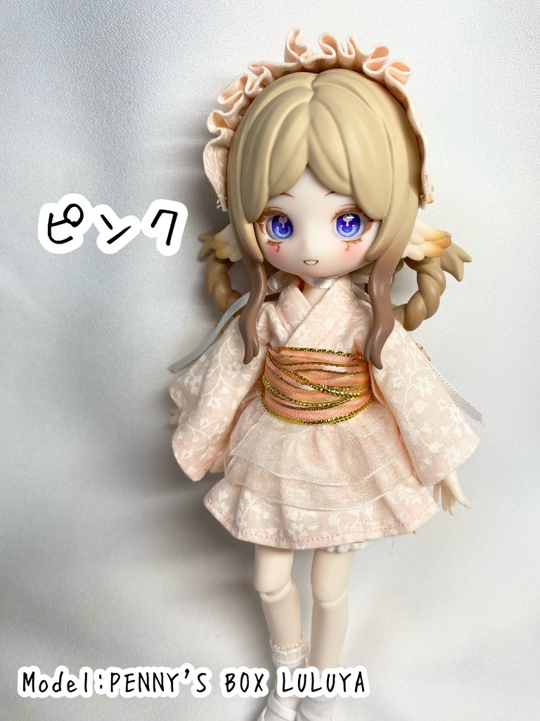 【ドール用】ふりふり浴衣ドレス【1/12サイズ】