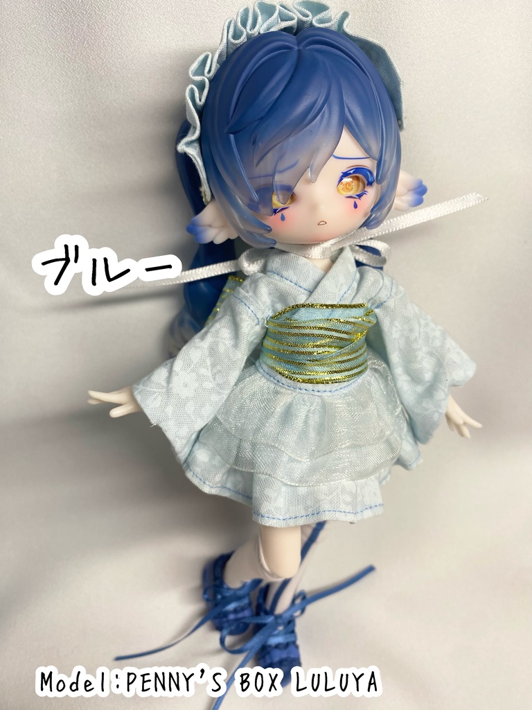 【ドール用】ふりふり浴衣ドレス【1/12サイズ】