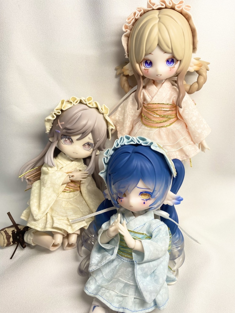 【ドール用】ふりふり浴衣ドレス【1/12サイズ】