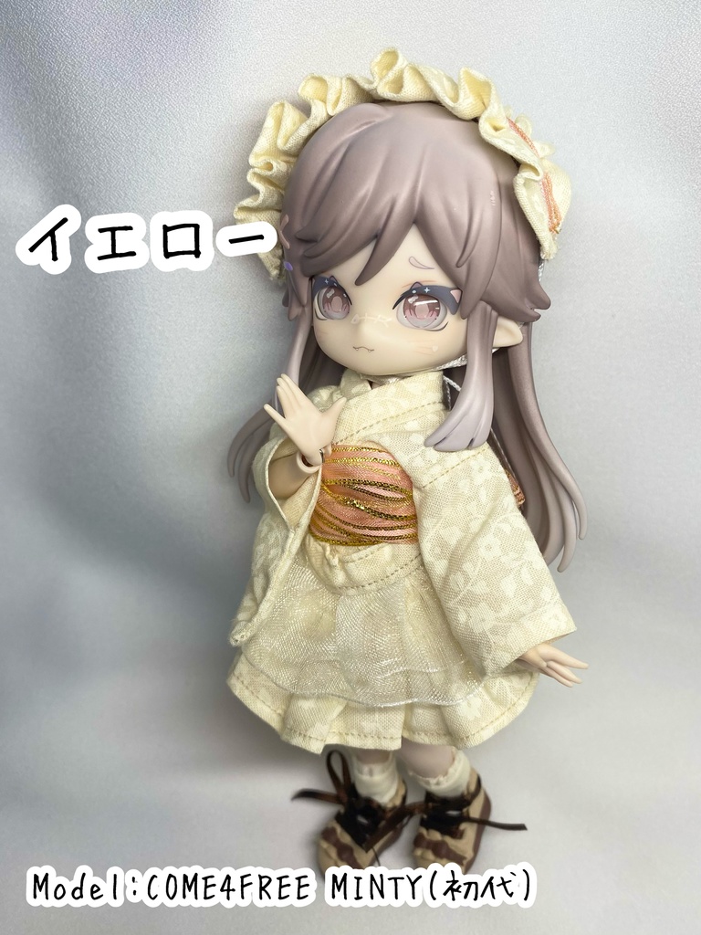 【ドール用】ふりふり浴衣ドレス【1/12サイズ】