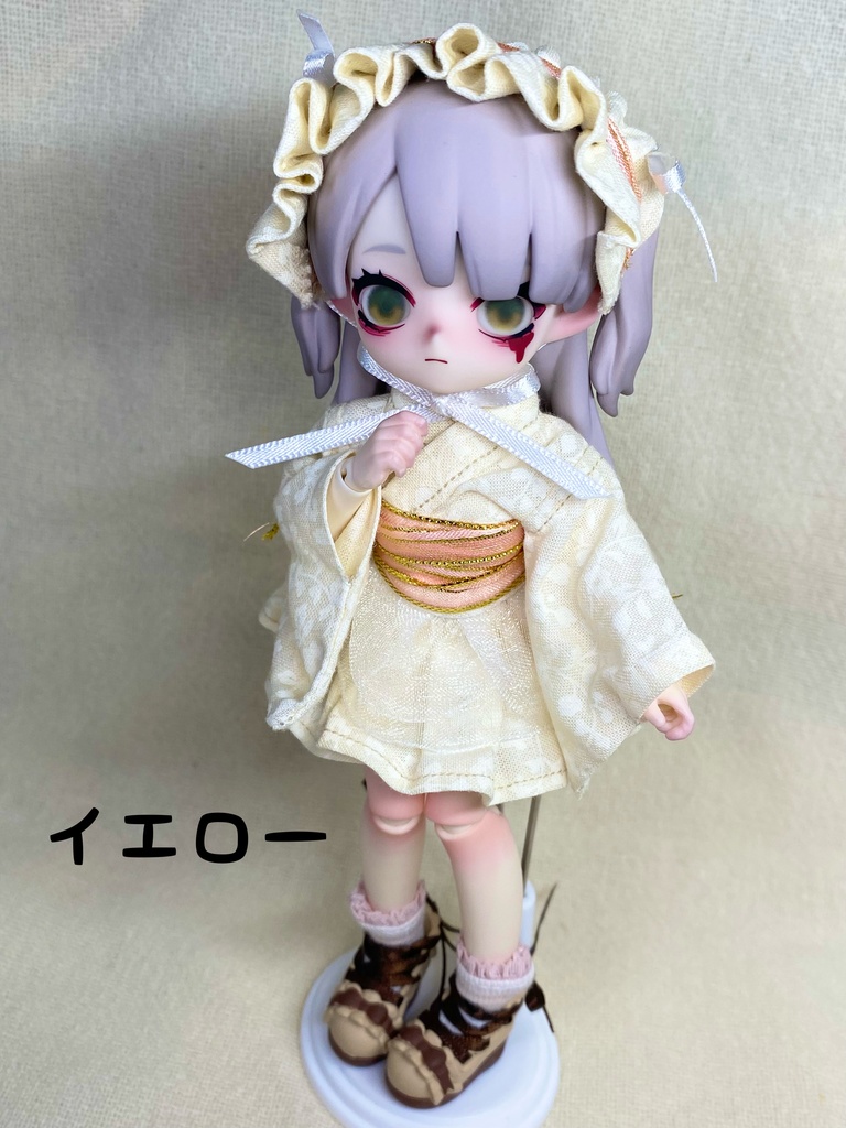 【ドール用】ふりふり浴衣ドレス【1/12サイズ】