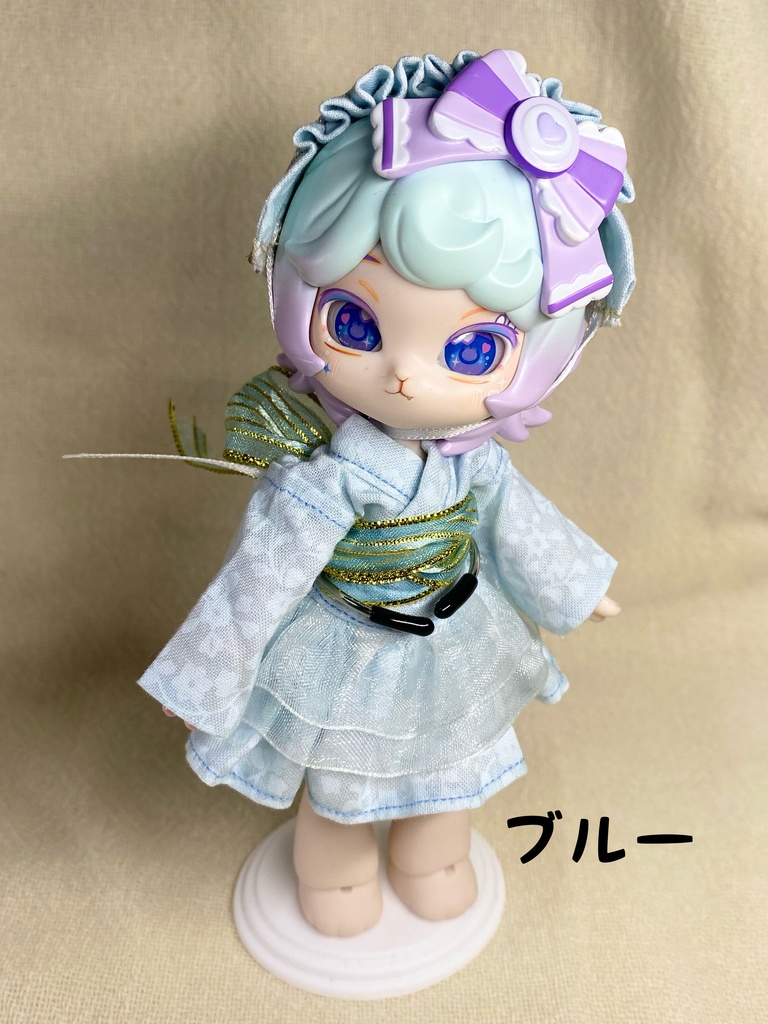 【ドール用】ふりふり浴衣ドレス【1/12サイズ】