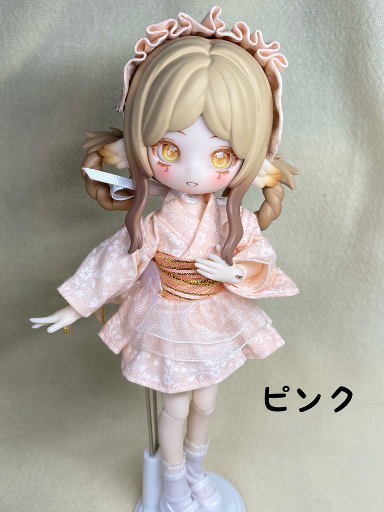 【ドール用】ふりふり浴衣ドレス【1/12サイズ】