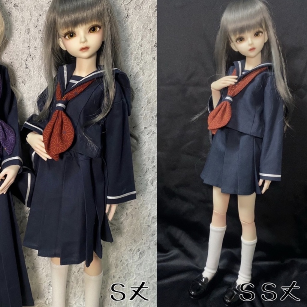 ※在庫限り【1/4ドールサイズ】和せぇらぁセットアップ(ブラウンver.)【ドール用】