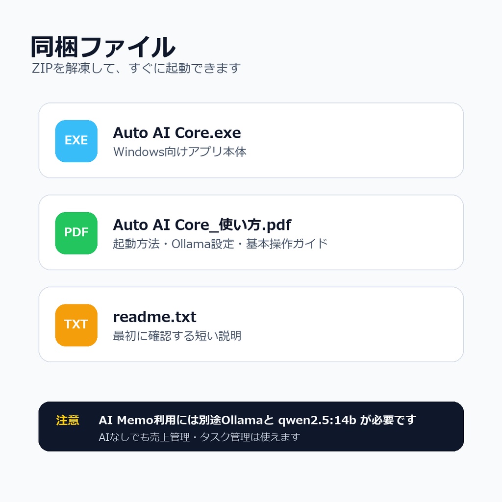 売上管理・タスク整理AIツール|Auto AI Core
