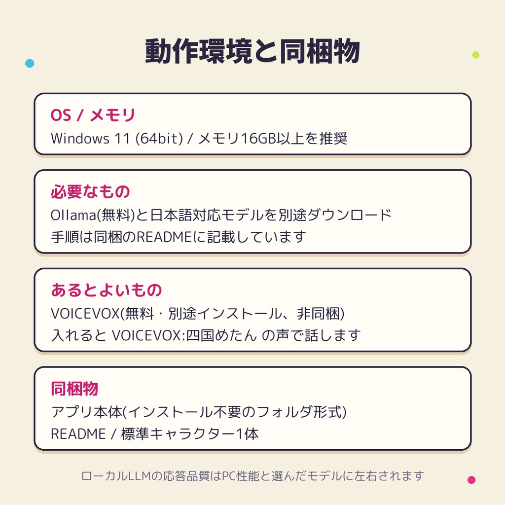 ソバニ / Sobani — デスクトップAI同居人【FREE / Character Studio Pro】