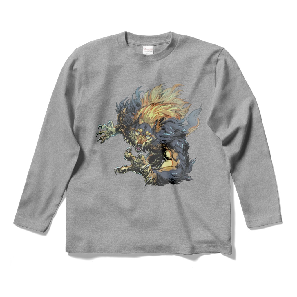 Were wolf Gold ロングTシャツ