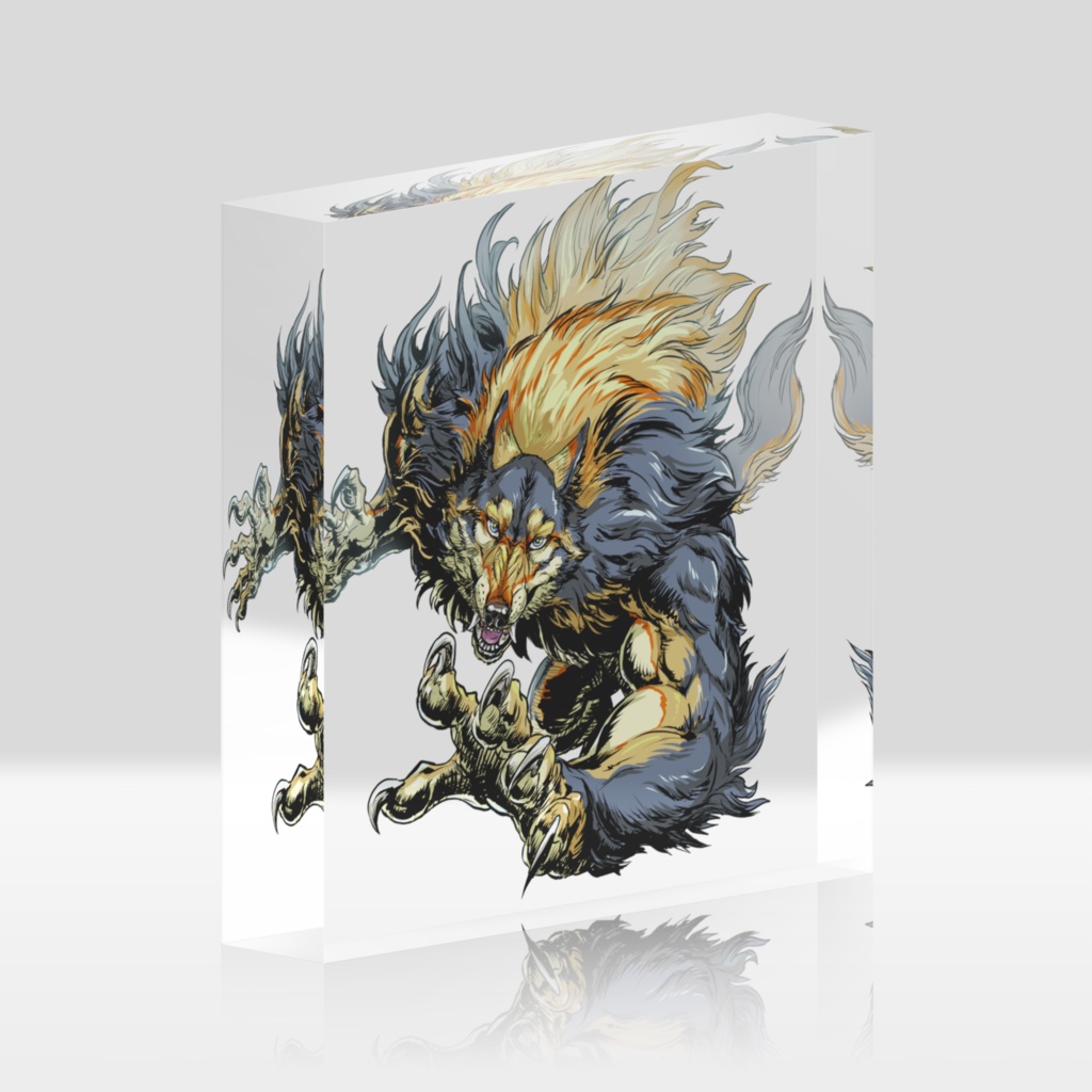 Were wolf Gold アクリルブロック