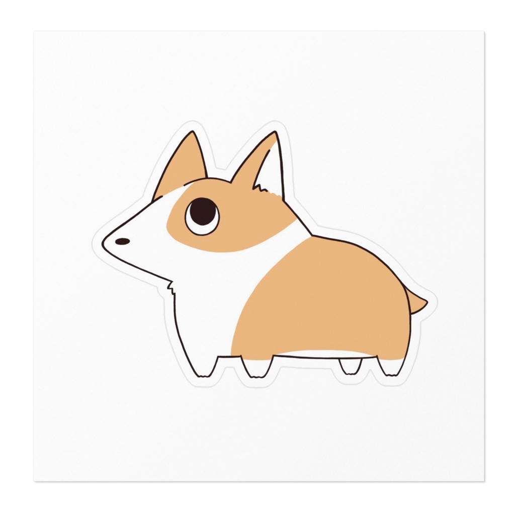 コギ犬のステッカー