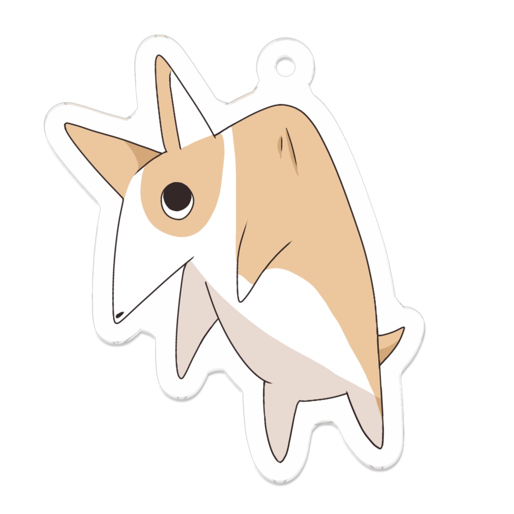 吊られコギ犬のキーホルダー