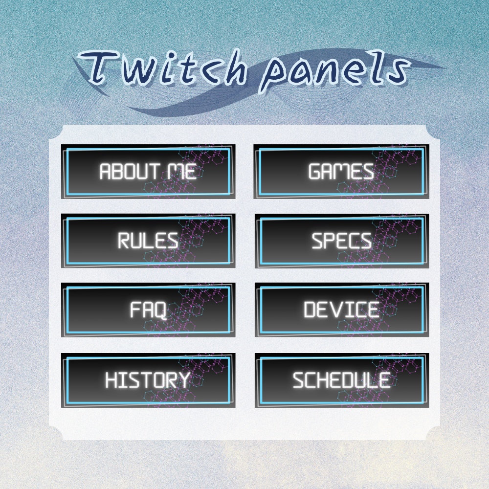 【配信素材】twitchパネル/twitch panel/twitch banner