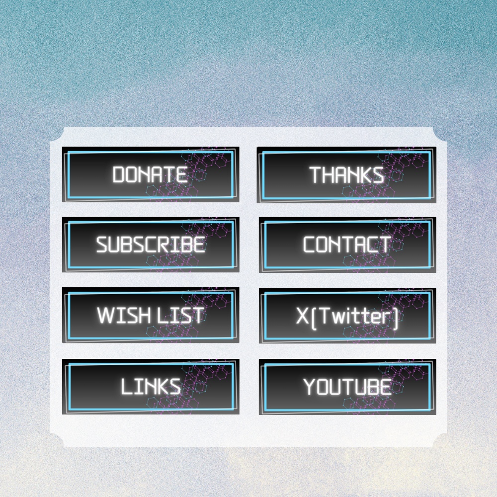 【配信素材】twitchパネル/twitch panel/twitch banner