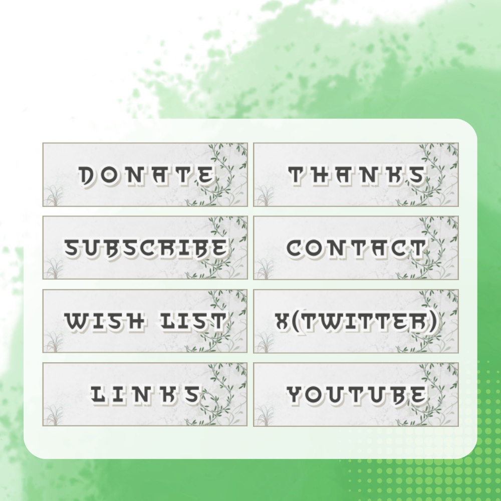 【配信素材】twitchパネル/twitch panel/twitch banner