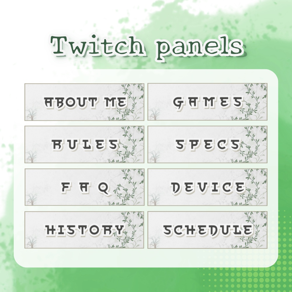 【配信素材】twitchパネル/twitch panel/twitch banner