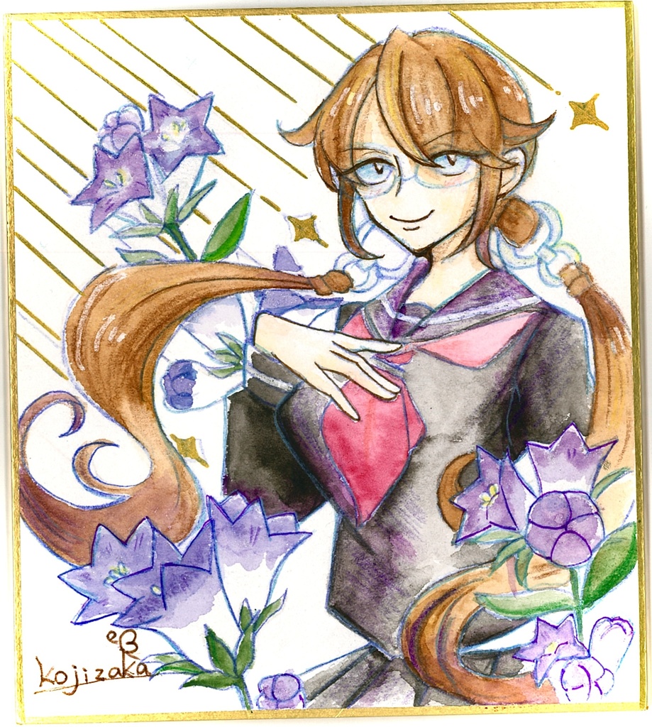 原画色紙【竜胆】